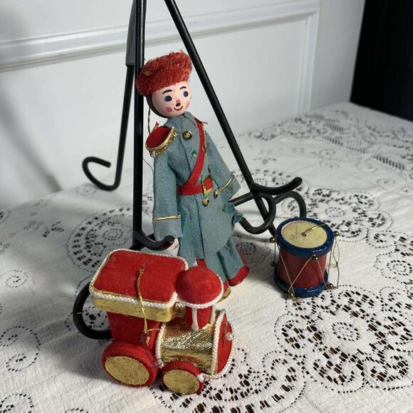 Vintage Russian felt soldier Christmas ornament plus - Picture 3 of 10